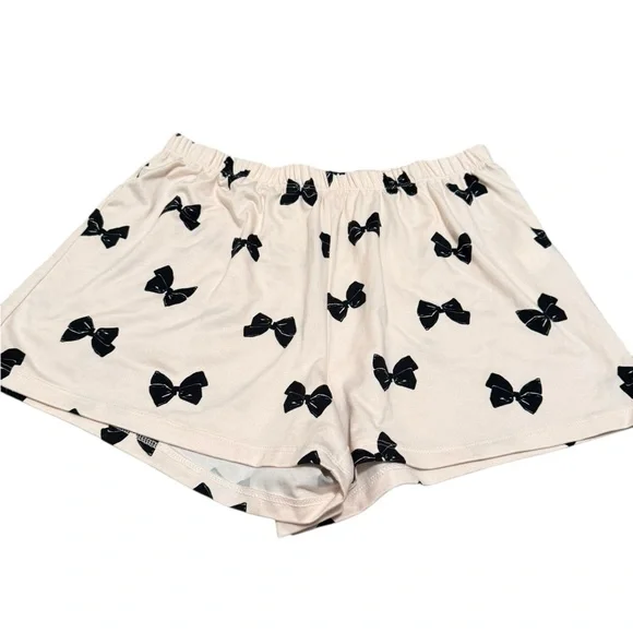 EUC Kate Spade Pink and Black Bow Pajamas - Picture 8 of 8